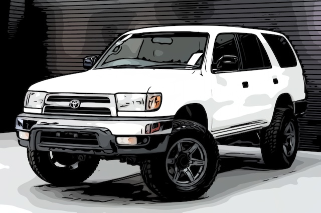 Toyota 4Runner, White with black trim